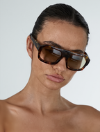 Women’s Resort-Style Sunglasses with Tortoise Frame & Sage Lenses