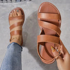 Stylish Roman-style Ankle Strap Open Sandals for the Beach