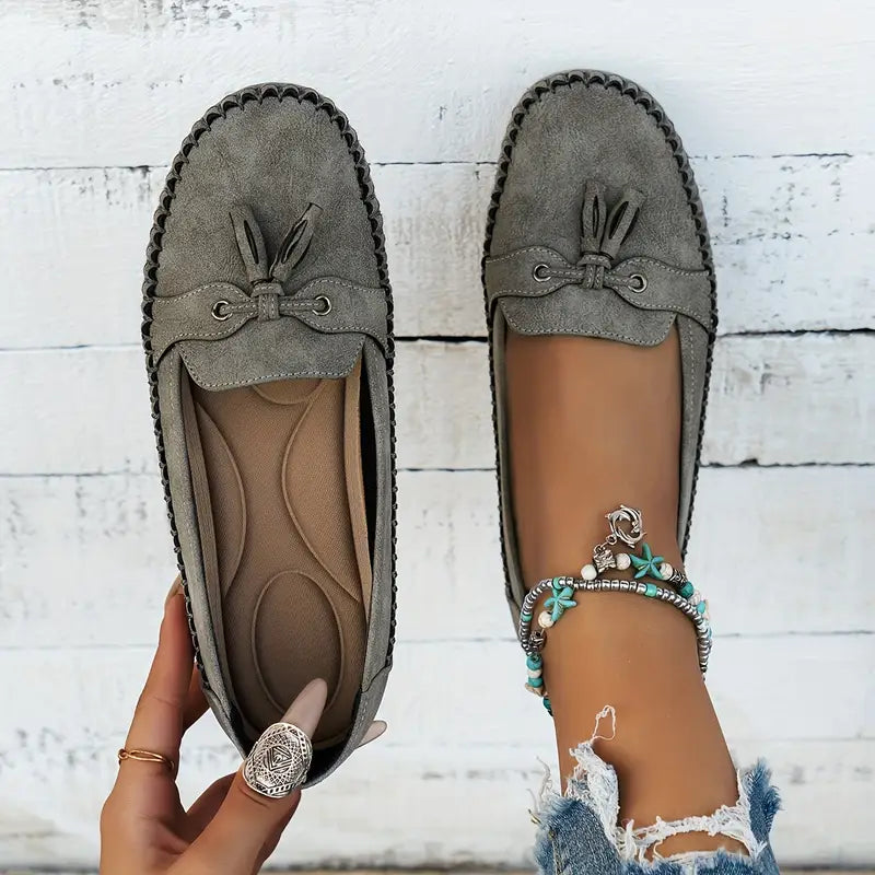 Trendy Orthopedic Woman's Loafers in Solid Color