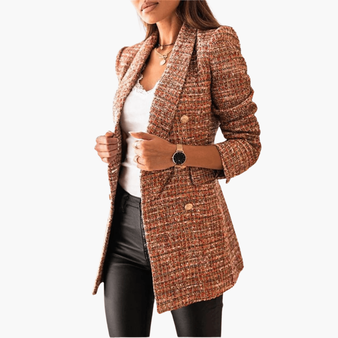 Tweed Blazer – Button Closure