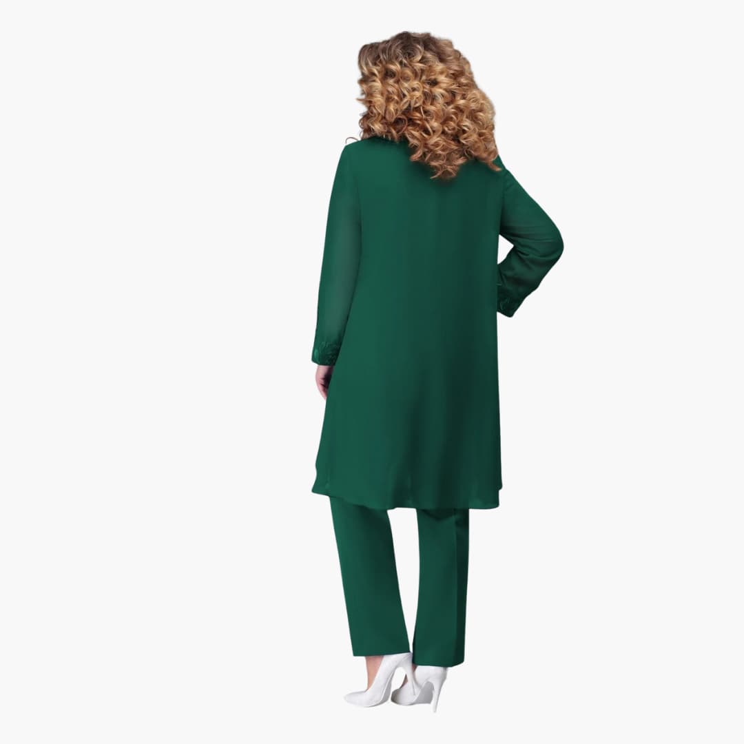 Three-Piece Suit Set – Embroidered Detail