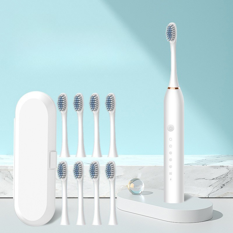 BrightWave Rechargeable Sonic Toothbrush for Deep Cleaning & Travel Use