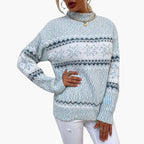 Pullover Sweater – Turtleneck – Snowflake Pattern