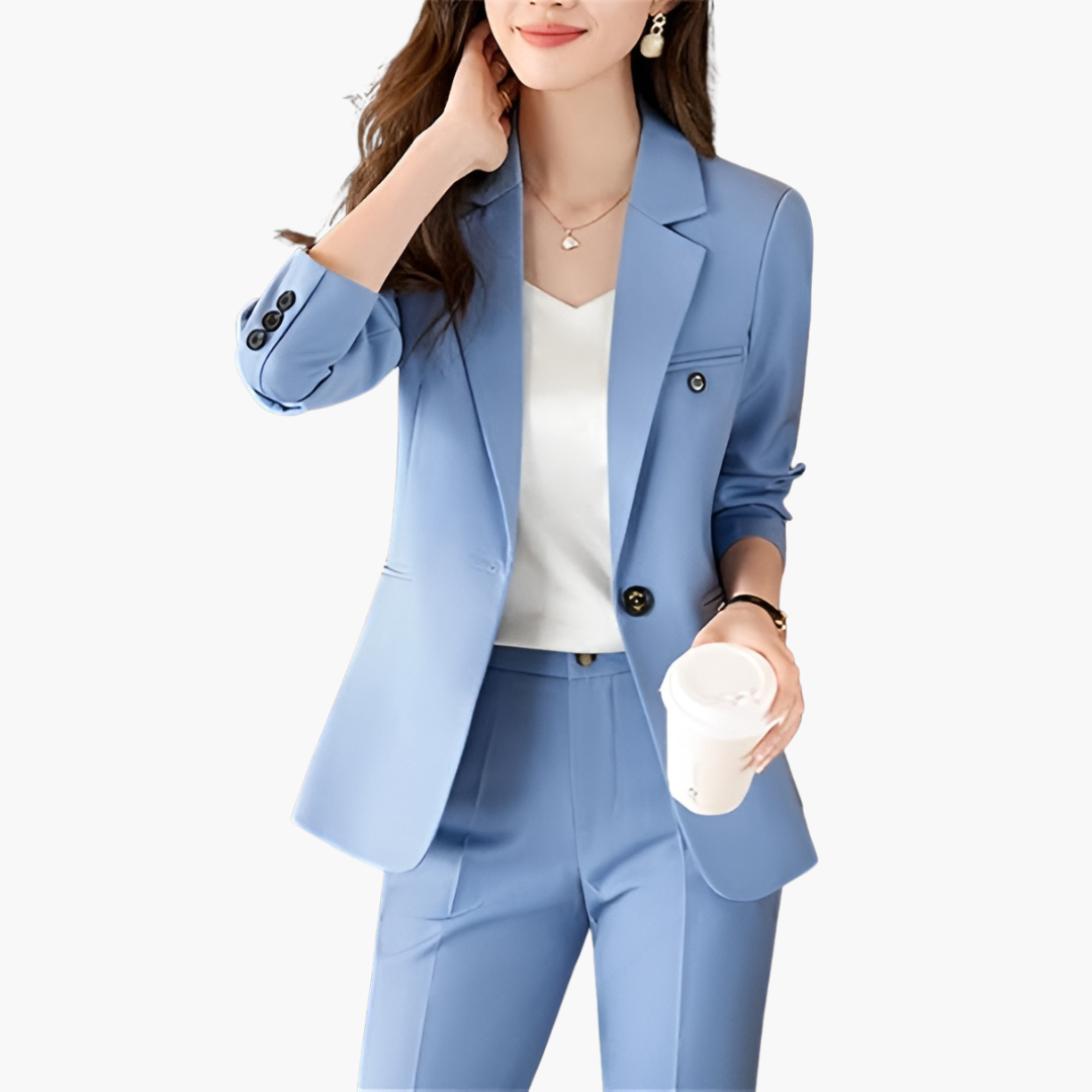 Blazer Set – Lapel Collar – Button Front