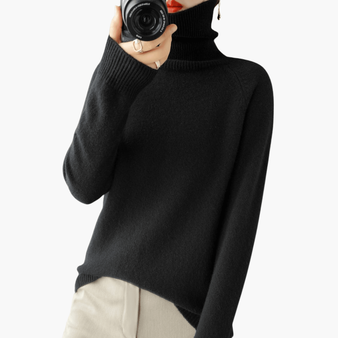 Turtleneck Knit Sweater – Long Sleeves