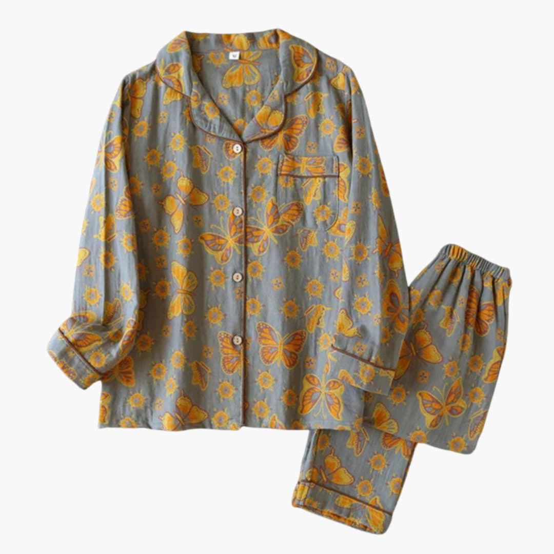 Fleece Pajama Set – Printed Motif – Elastic Waistband