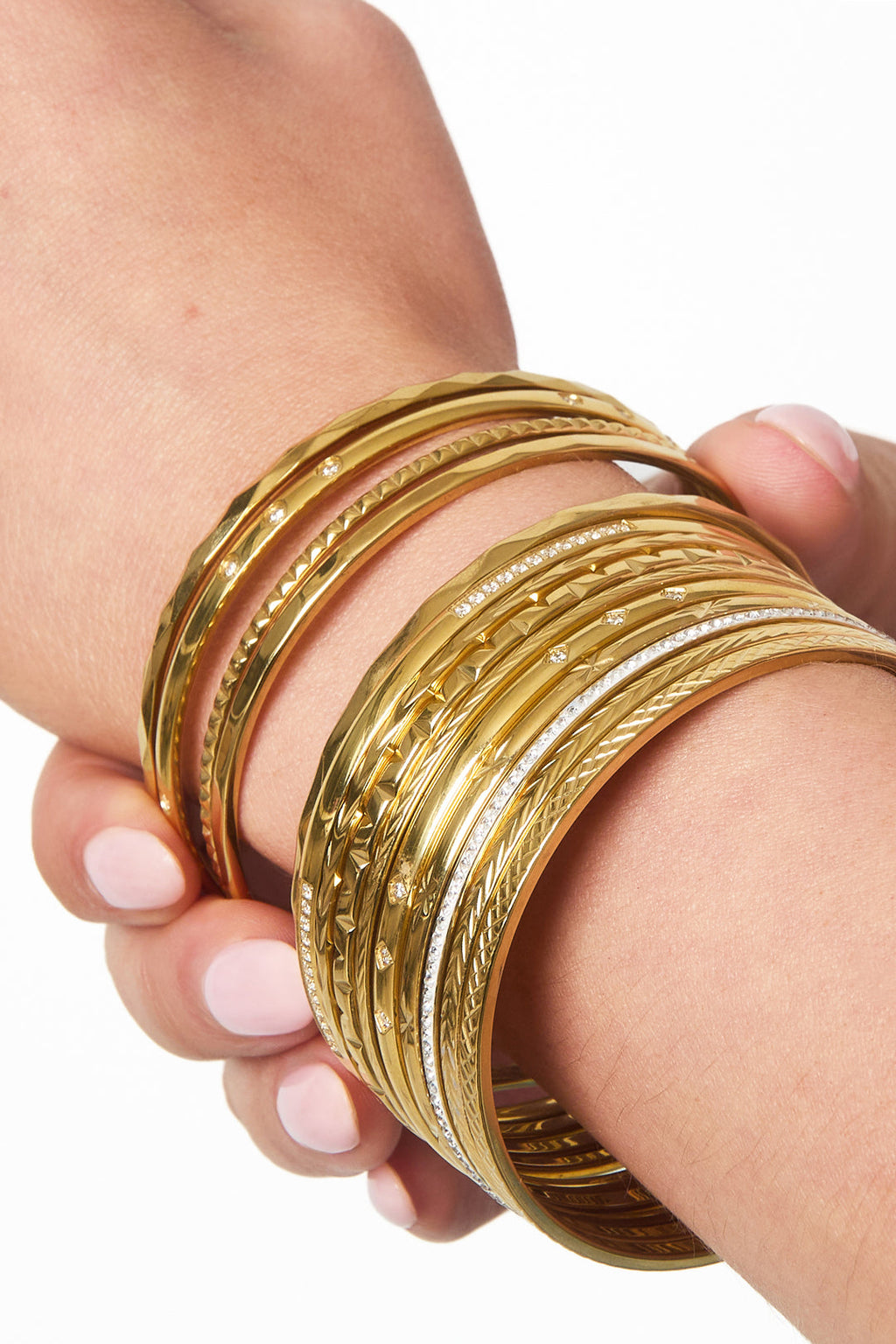 Small Rhinestone Bangle Bracelet Silver – Dainty Crystal Cuff for Women