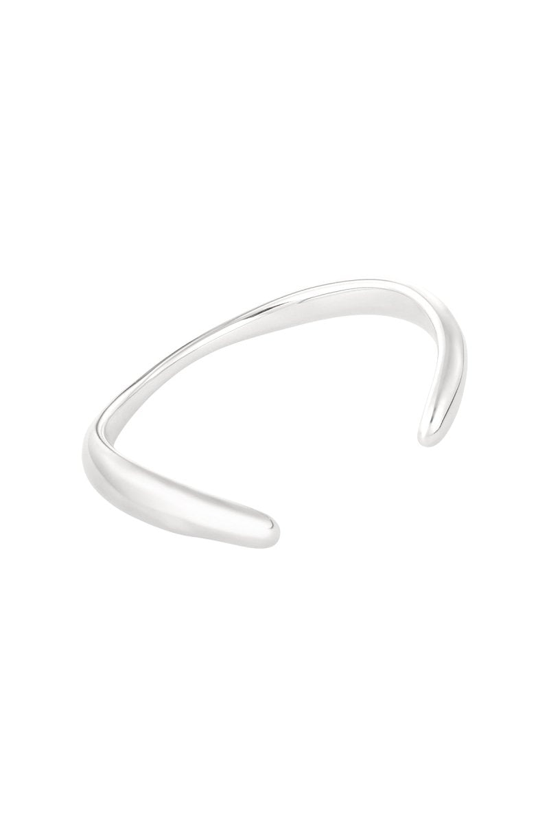 Classic Story Bangle Bracelet Silver – Timeless Polished Cuff Jewelry