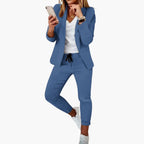 Two-Piece Lounge Set – Blazer and Jogger Pants – Drawstring Waist