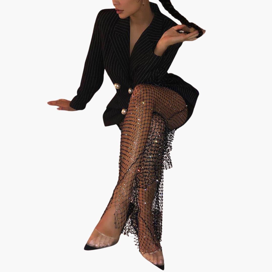 Mesh Skirt – Blazer Set