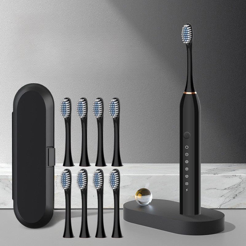 BrightWave Rechargeable Sonic Toothbrush for Deep Cleaning & Travel Use