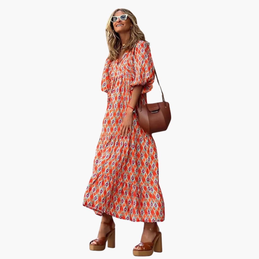 Boho Maxi Dress – Floral Print