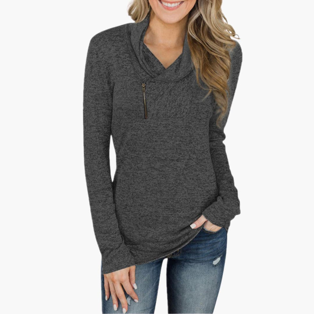 Sweater – Collar Detail – Zip Closure