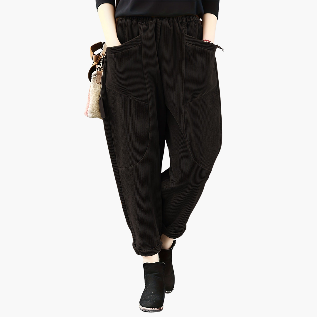 Cord Pants – Wide Legs – Side Pockets