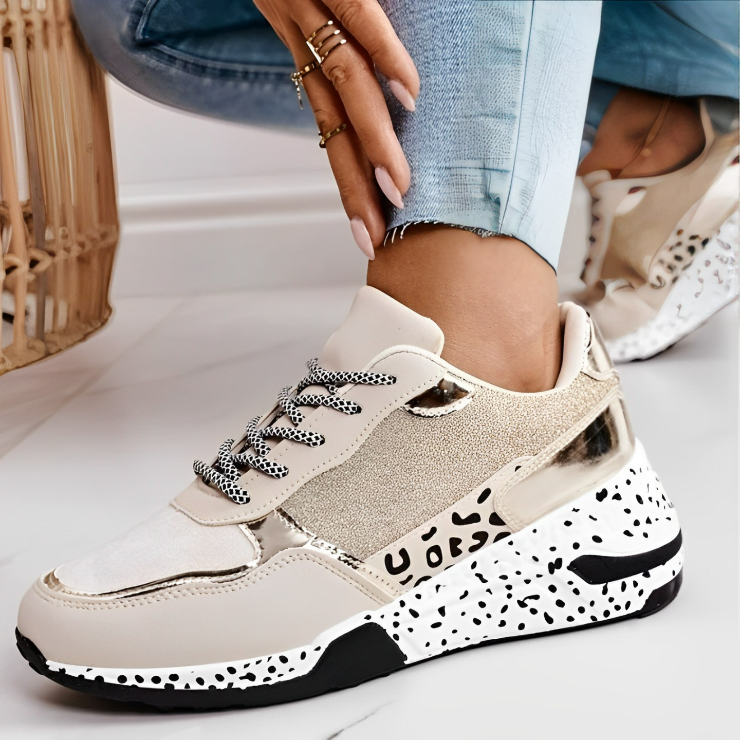 Women's Road Running Shoes Breathable Mesh Platform Sneakers
