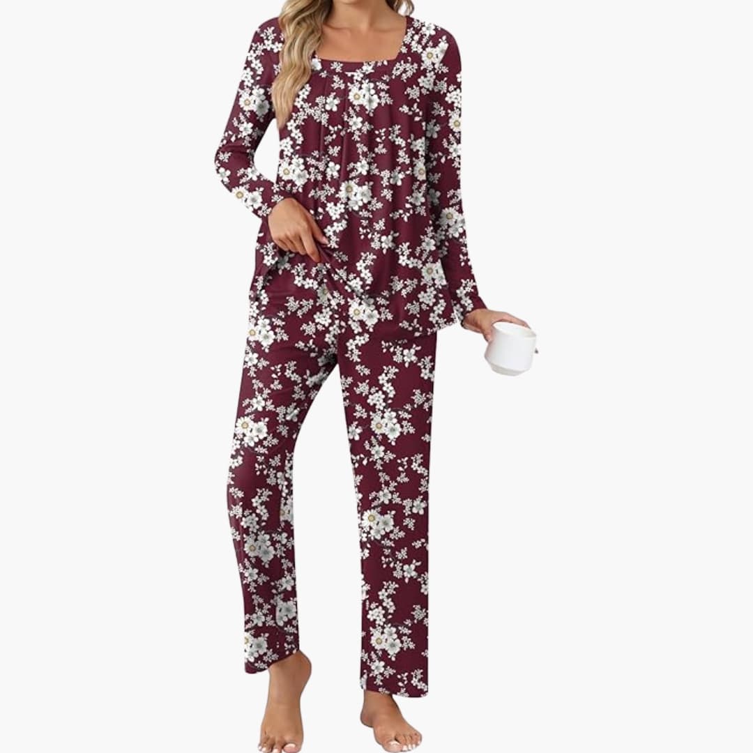 Pajama Set – Long Sleeves – Star Pattern