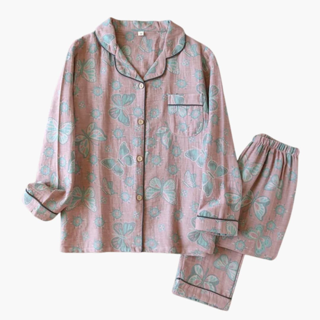 Fleece Pajama Set – Printed Motif – Elastic Waistband