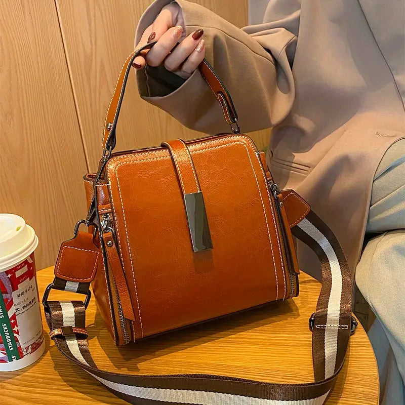 Retro Crossbody Bag with Adjustable Shoulder Strap