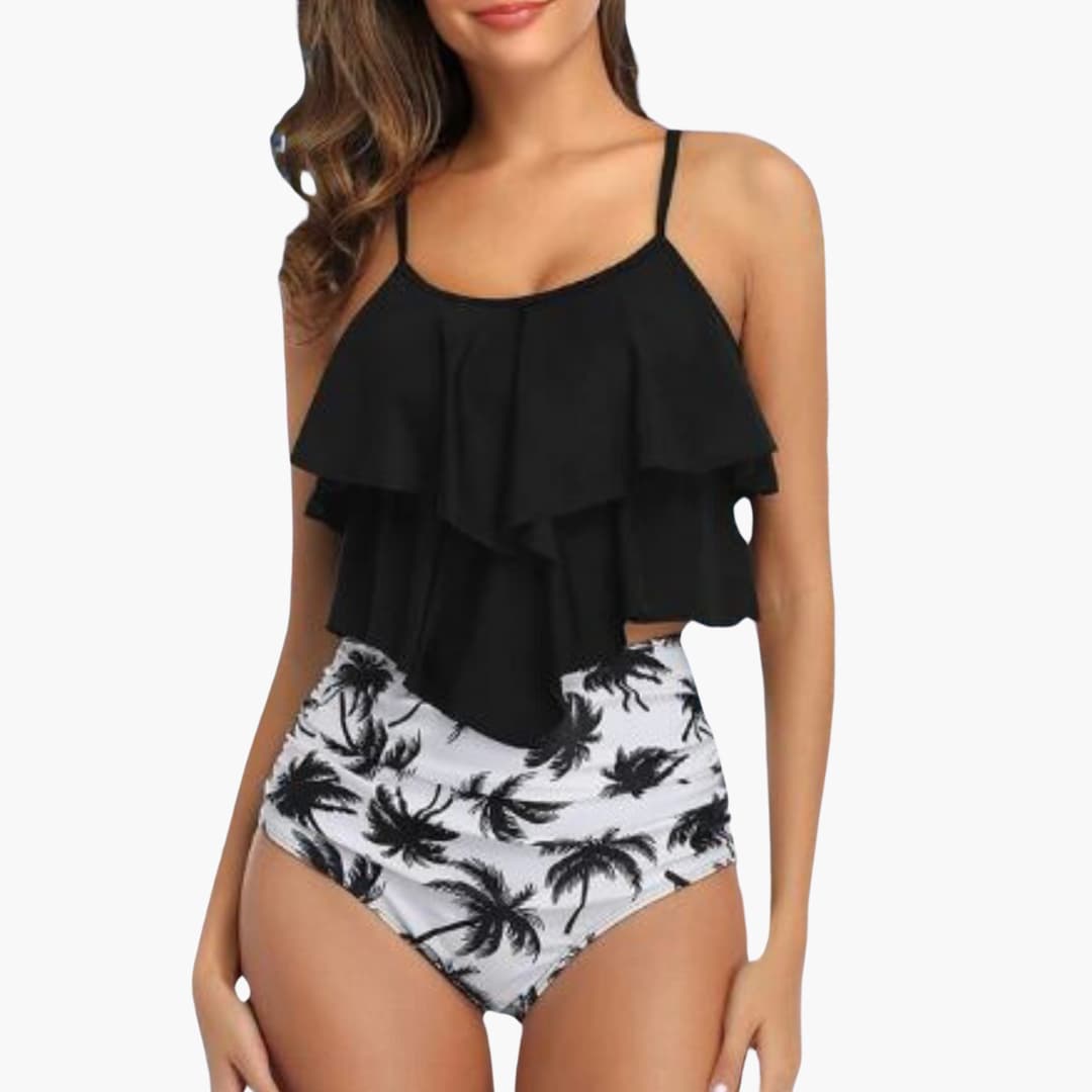 Two-Piece Tankini Set – Ruffle Detail