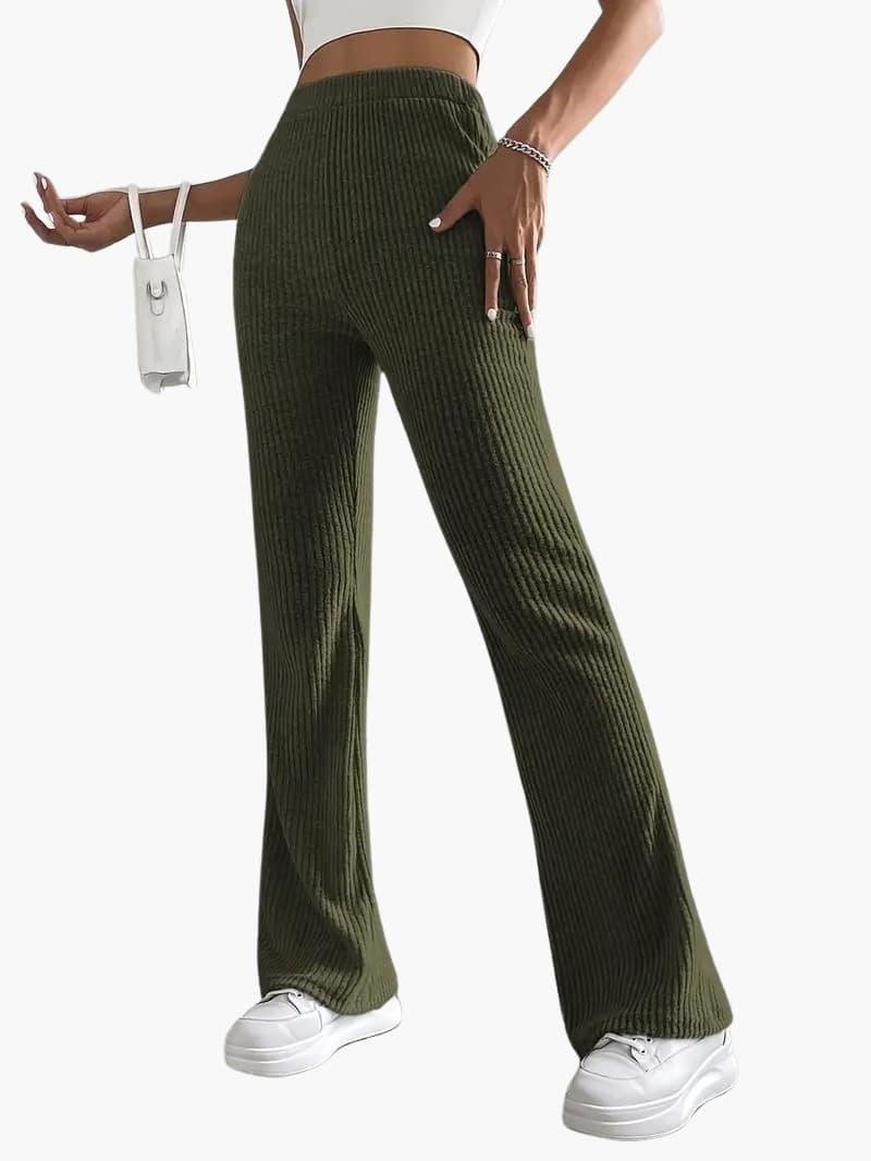 Wide-Leg Knit Pants – Lounge Fit