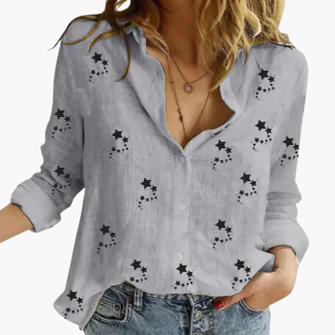 Elegant Floral Pattern Blouse for Women - Stylish & Versatile