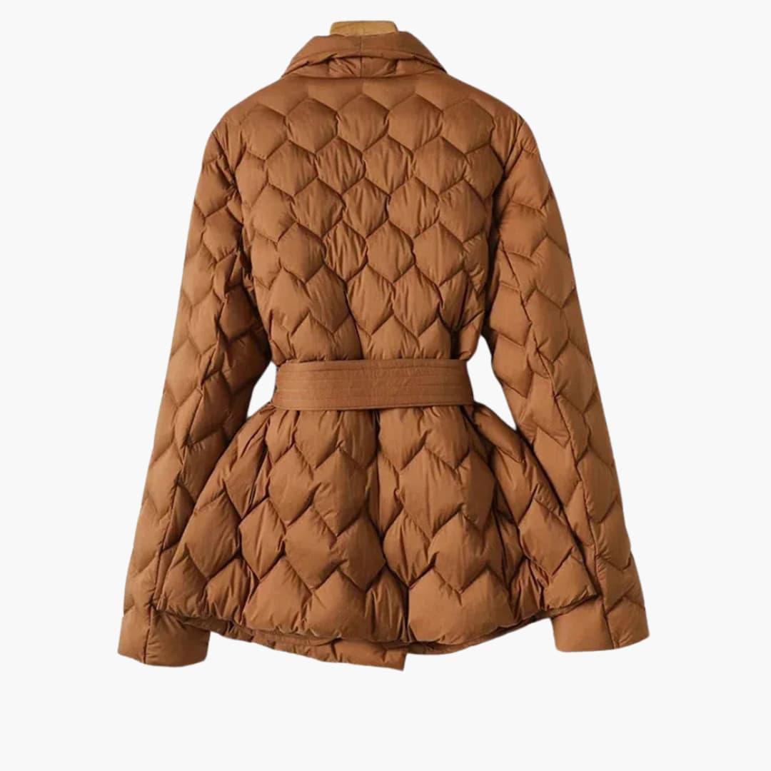 Down Coat – Waist Belt – Long Sleeves