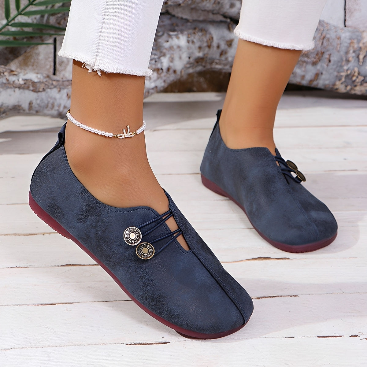 Square Toe Slip-on Sandals Summer Fashion Soft Flat Shoes For Women