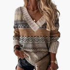 V-Neck Sweater – Animal Print