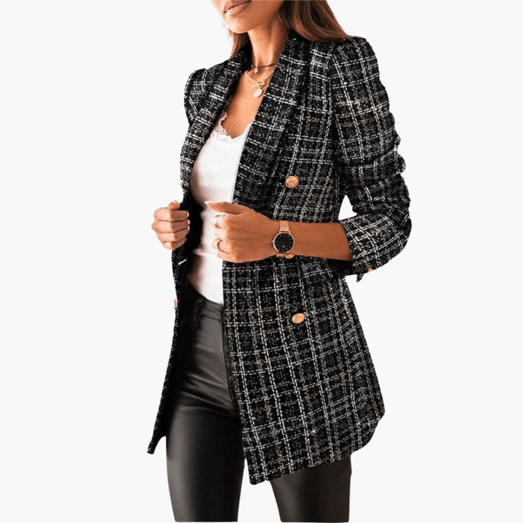 Tweed Blazer – Button Closure