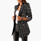 Tweed Blazer – Button Closure