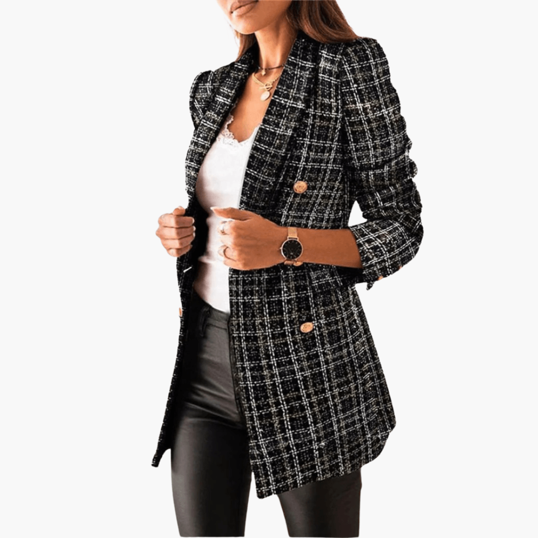 Tweed Blazer – Button Closure