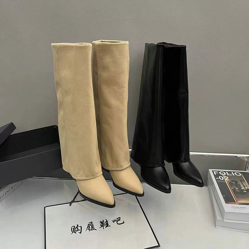 Women's Ankle Boots with Wide Block Heel