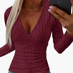 V-Neck Sweater – Side Button Detail