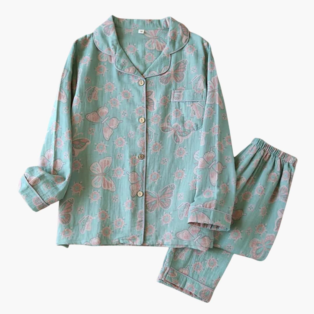 Fleece Pajama Set – Printed Motif – Elastic Waistband