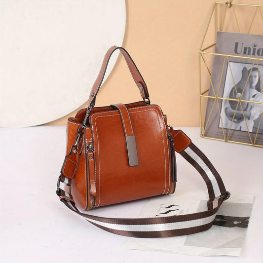 Genuine Leather Women’s Crossbody Tote Bag