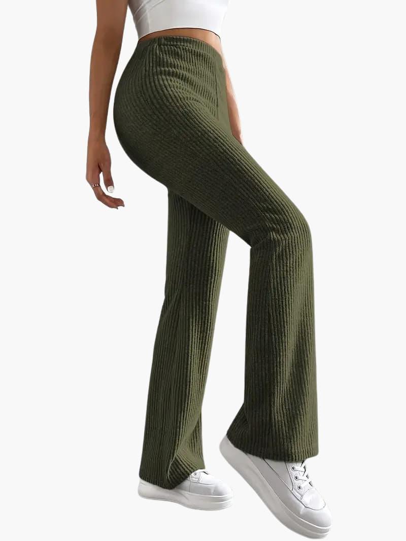 Wide-Leg Knit Pants – Lounge Fit
