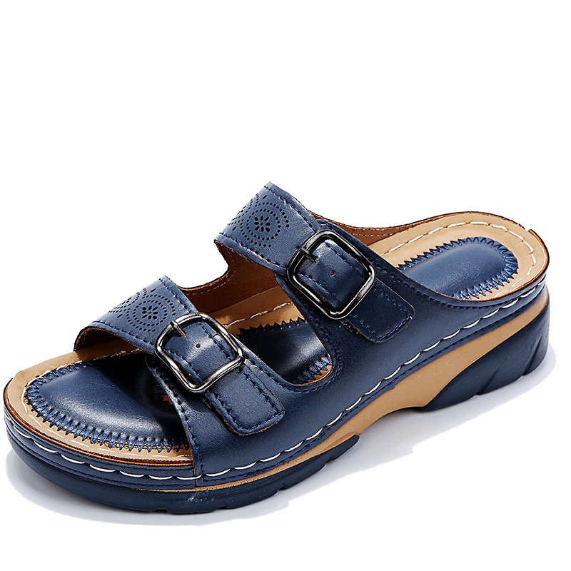 Women's Orthopedic Casual Wedge Sandals with Strap Belt