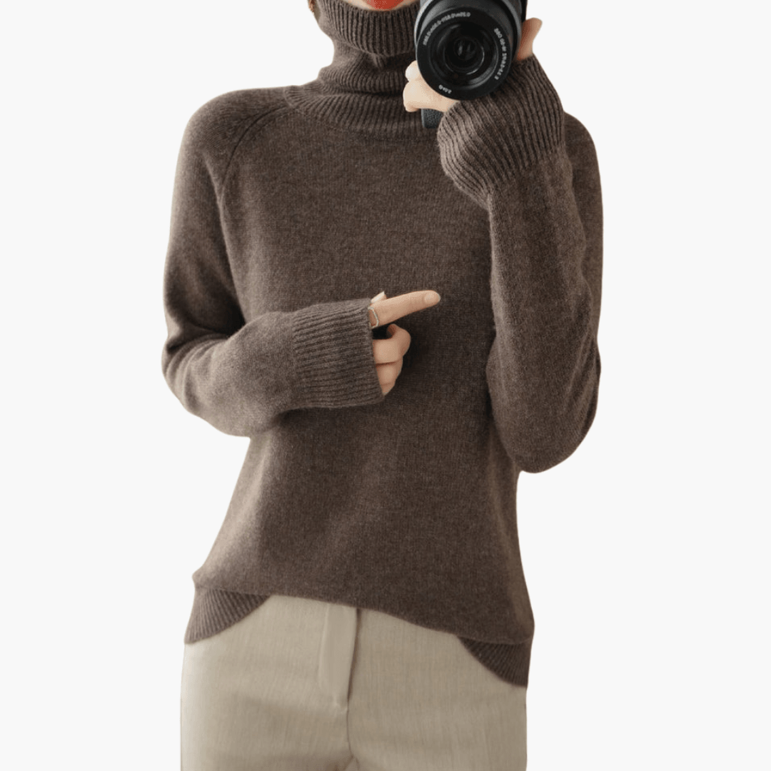Turtleneck Knit Sweater – Long Sleeves