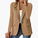 Blazer Jacket – Notched Lapel – Button Closure