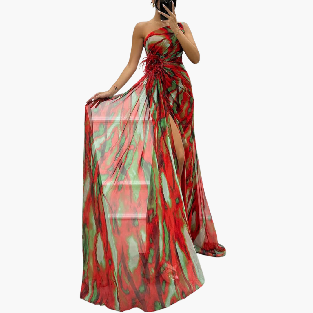 Maxi Dress Multicolor Print Maya & Mina Maxi Dress Multicolor Print Maya & Mina