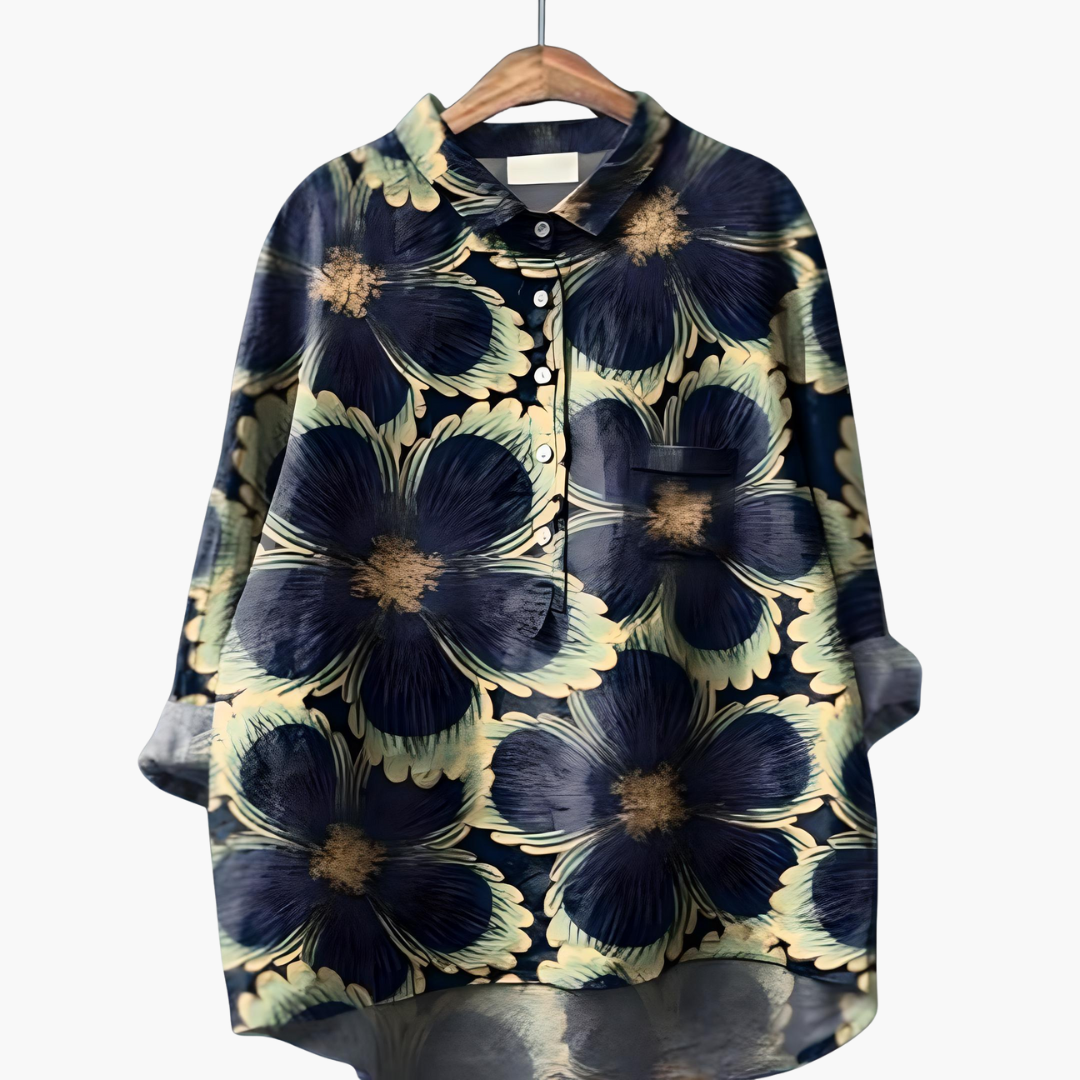 Summer Blouse – Long Sleeves – Floral Print