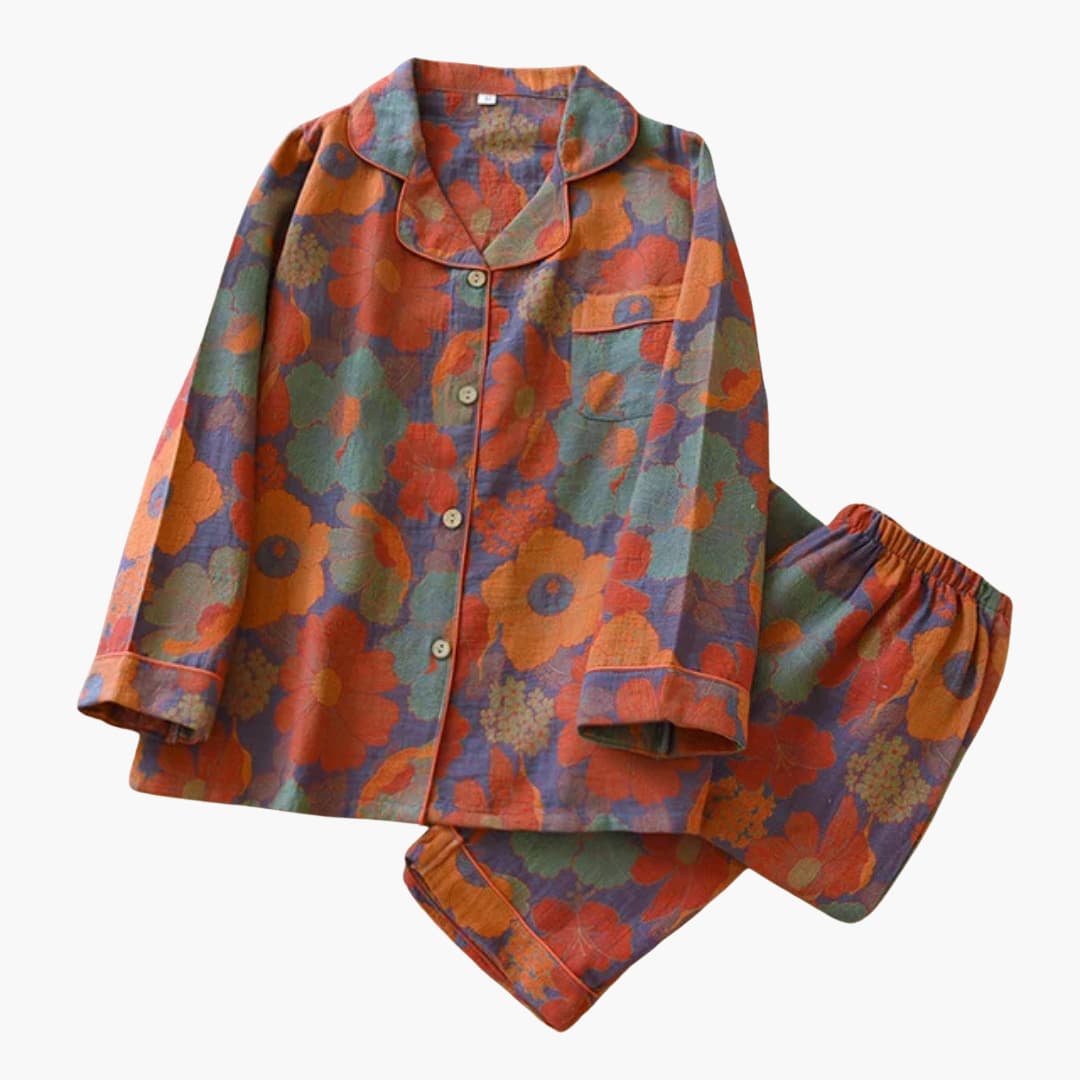 Fleece Pajama Set – Printed Motif – Elastic Waistband