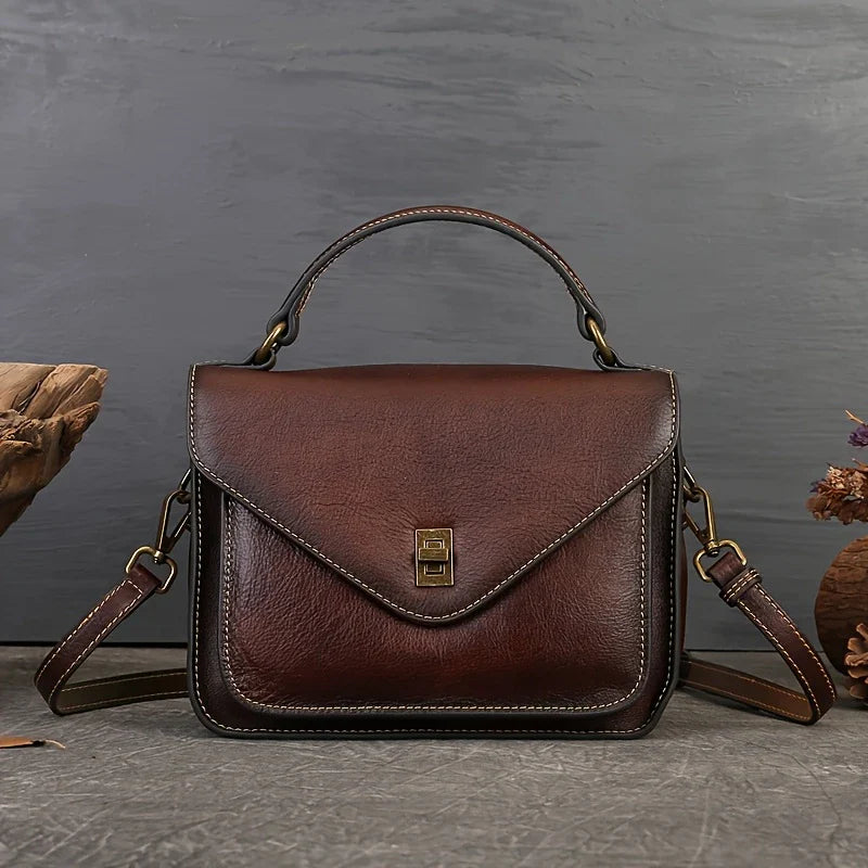 Retro Mailman Genuine Leather Crossbody Bag for Women