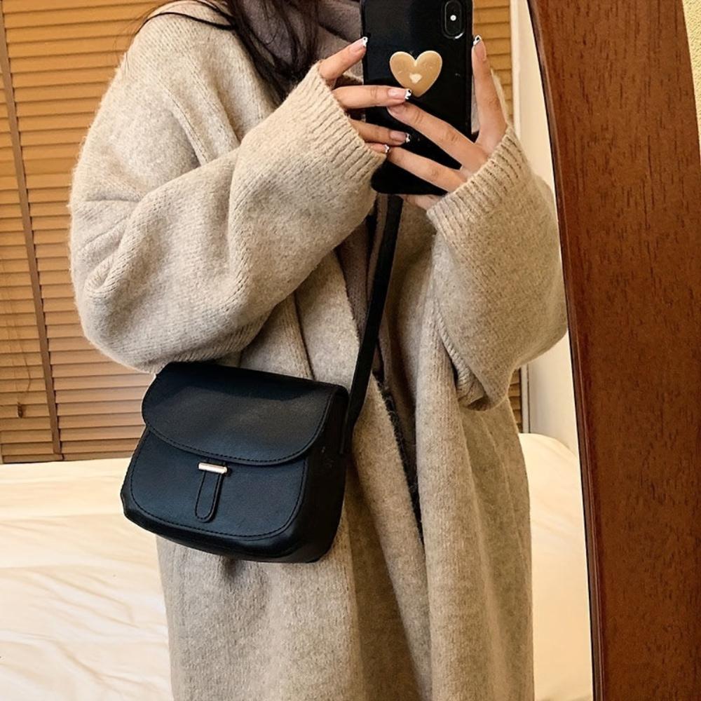 Retro Saddle Leather Crossbody Bag