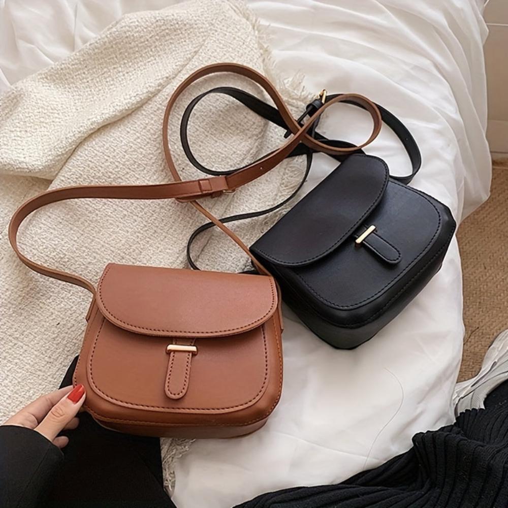 Retro Saddle Leather Crossbody Bag