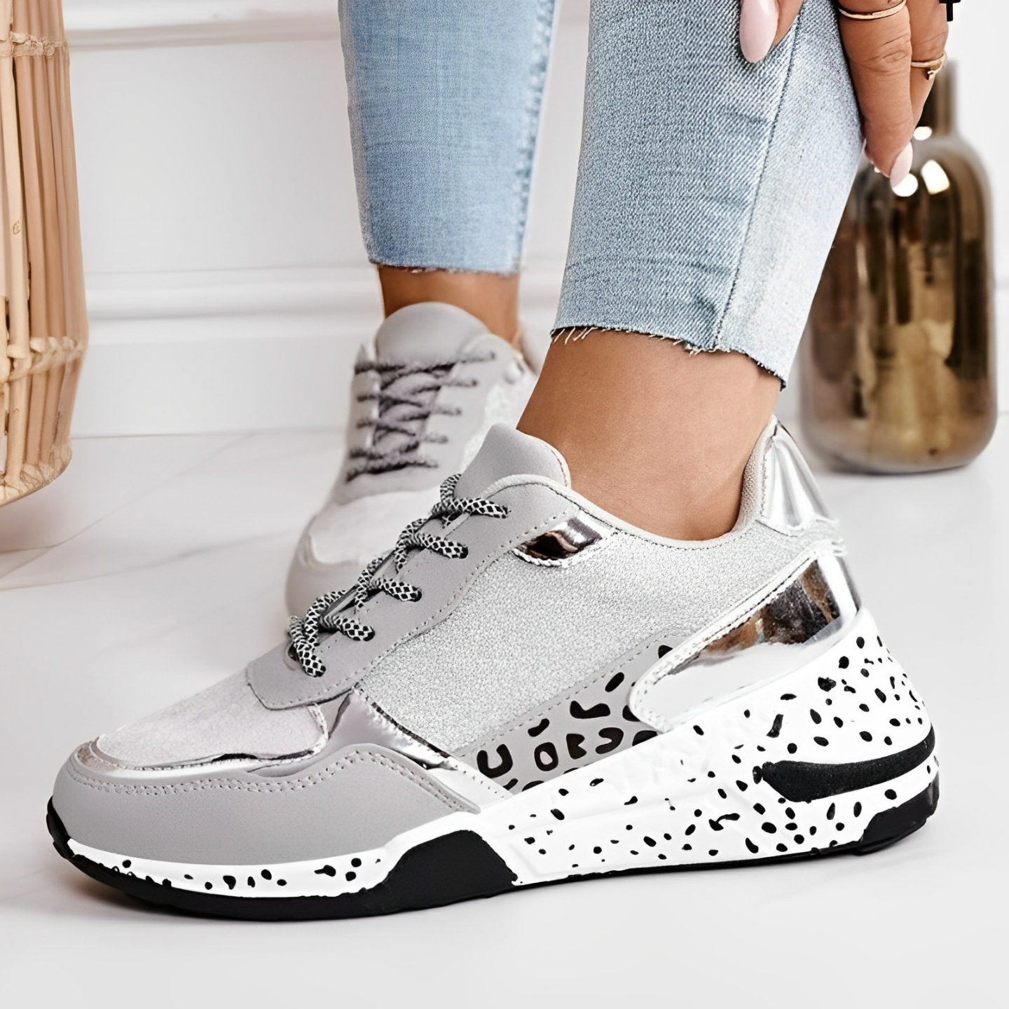 Women's Road Running Shoes Breathable Mesh Platform Sneakers