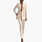 Women's Two-Piece Suit with Blazer and Slim-Fit Pants