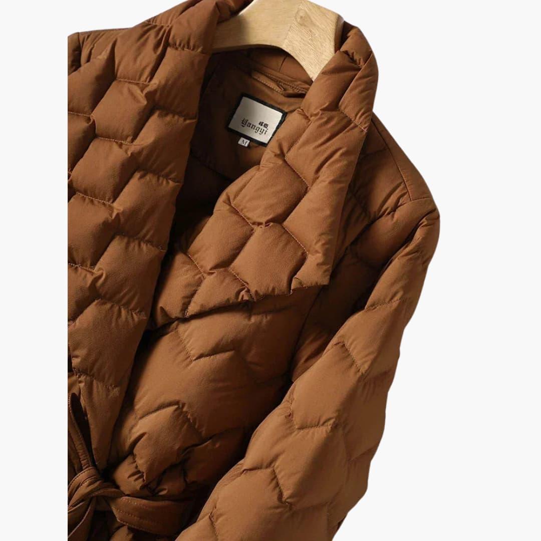 Down Coat – Waist Belt – Long Sleeves