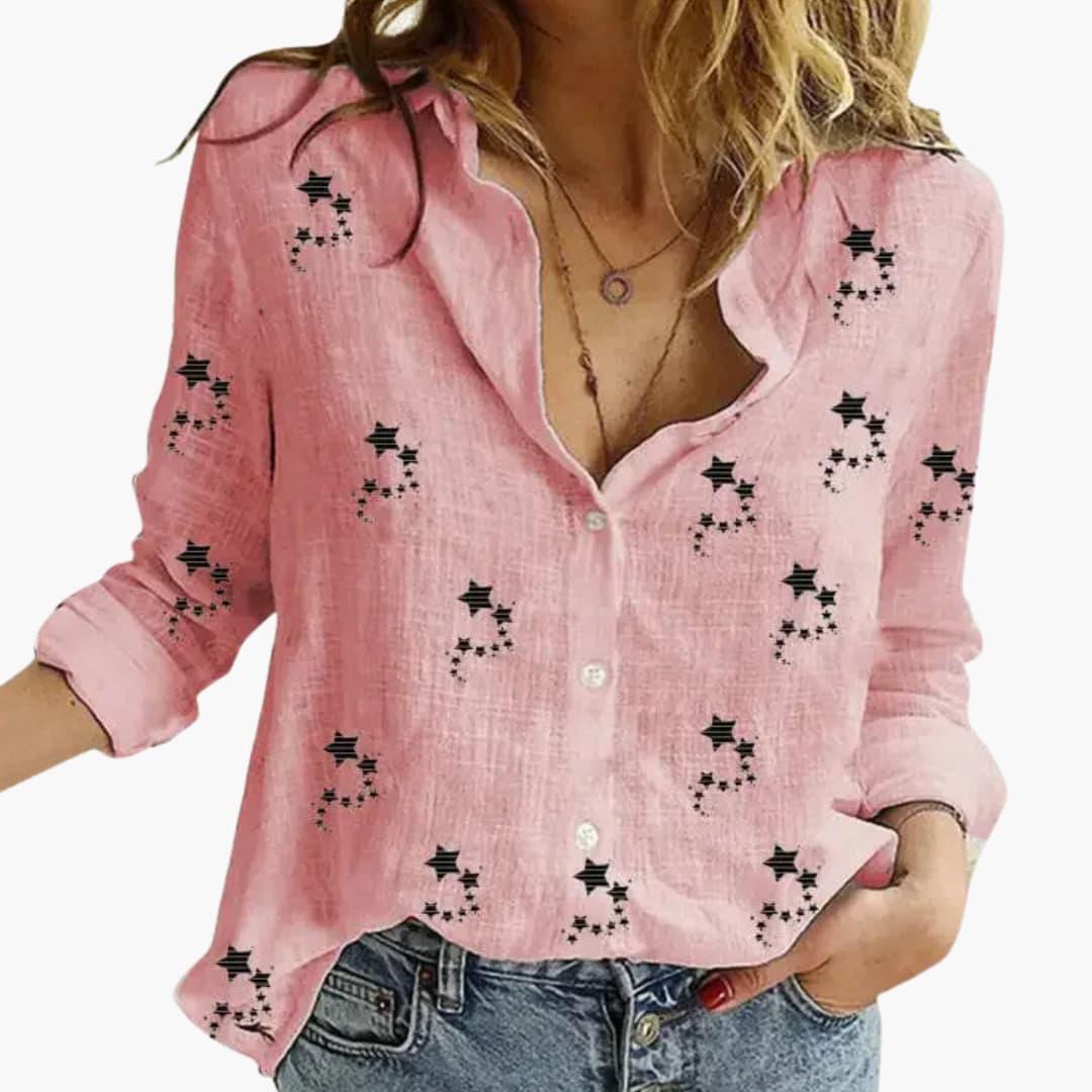 Elegant Floral Pattern Blouse for Women - Stylish & Versatile