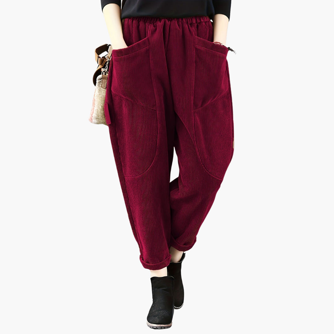 Cord Pants – Wide Legs – Side Pockets